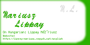 mariusz lippay business card